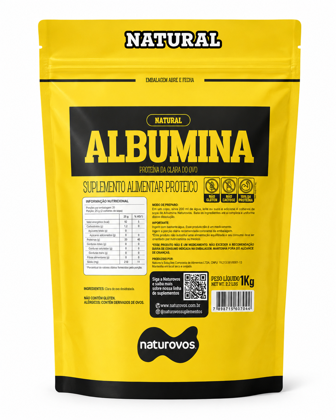 Naturovos — Proteína da clara do ovo