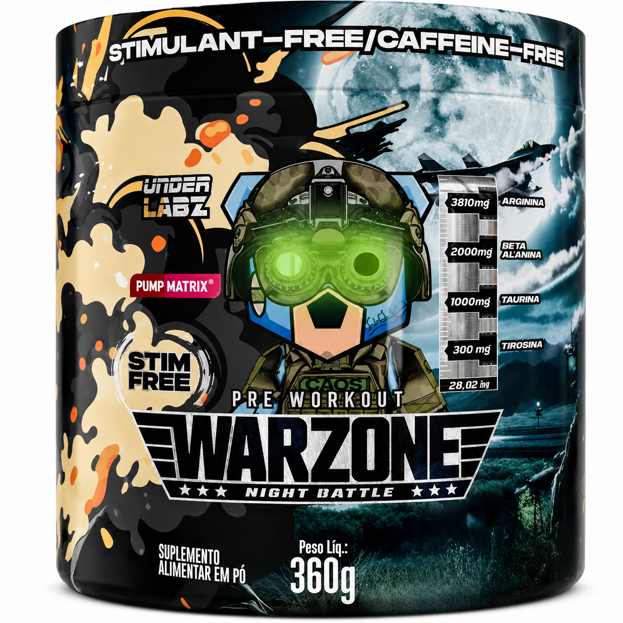 Warzone Night - SEM CAFEINA — Pré-Treino
